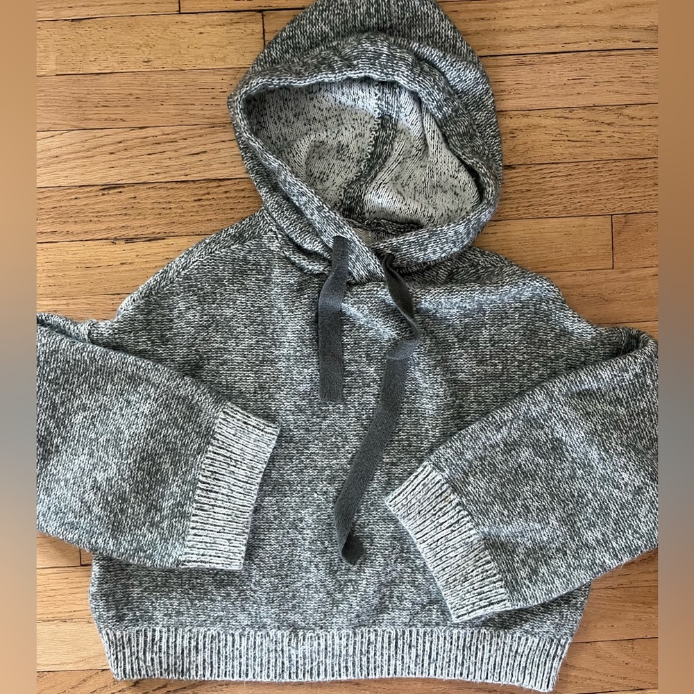 Ruby Moon Heathered Gray Women's Hooded Sweater